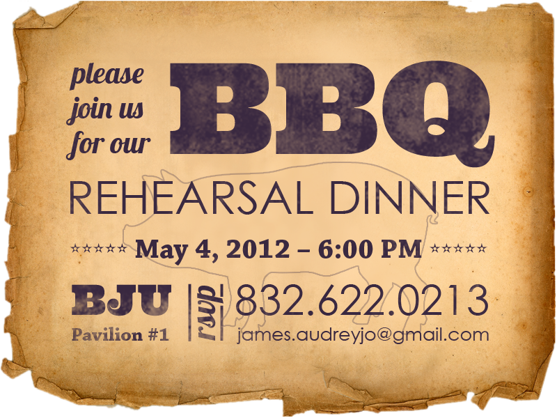 invitation to bbq rehearsal dinner